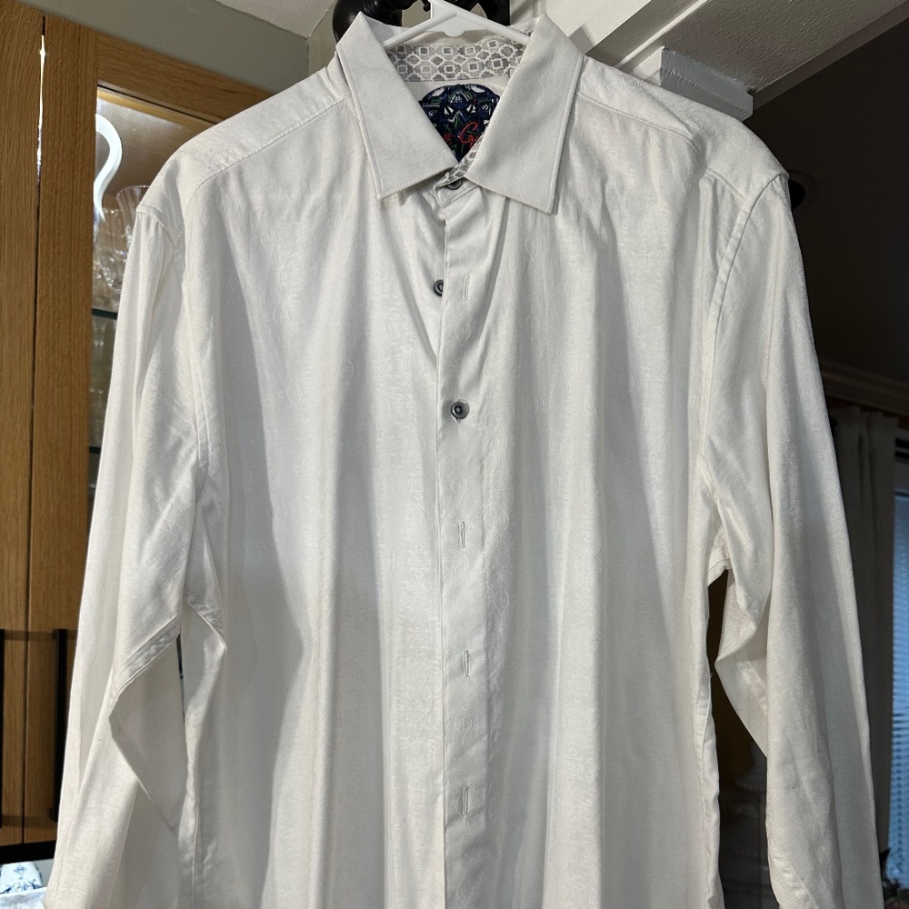 Robert Graham L/S X-Large White Light Print